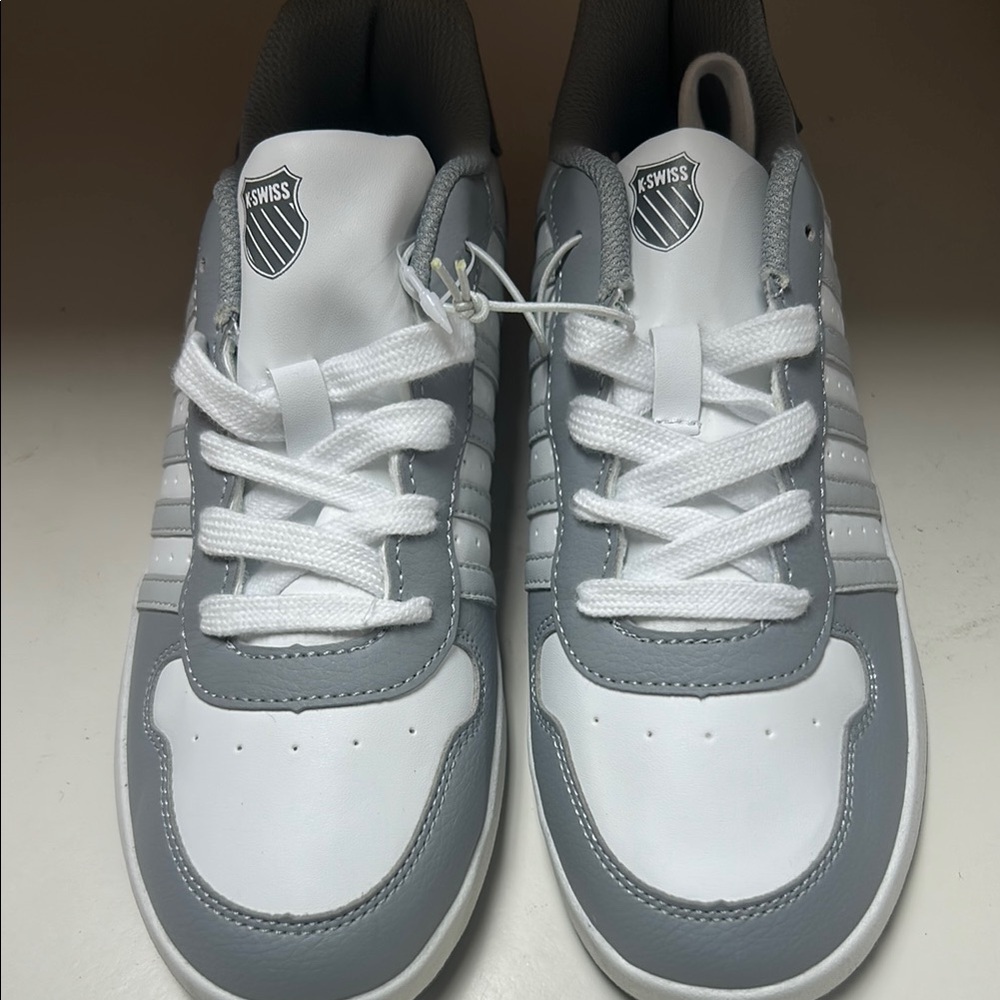 K-Swiss Gray‎ and White Athletic Sneakers